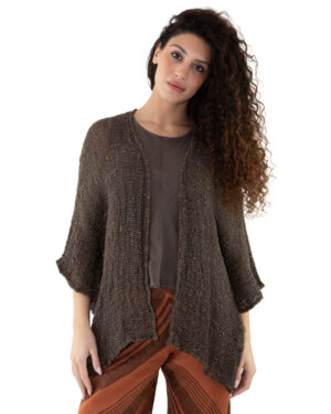 Giacca Kimono Atena Cioccolato | DIEGO ZORODDU