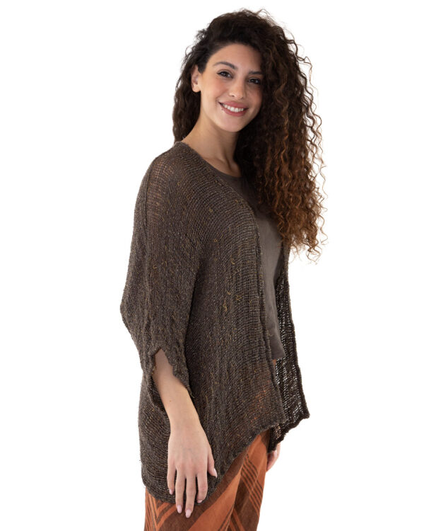 Giacca Kimono Atena Cioccolato | DIEGO ZORODDU