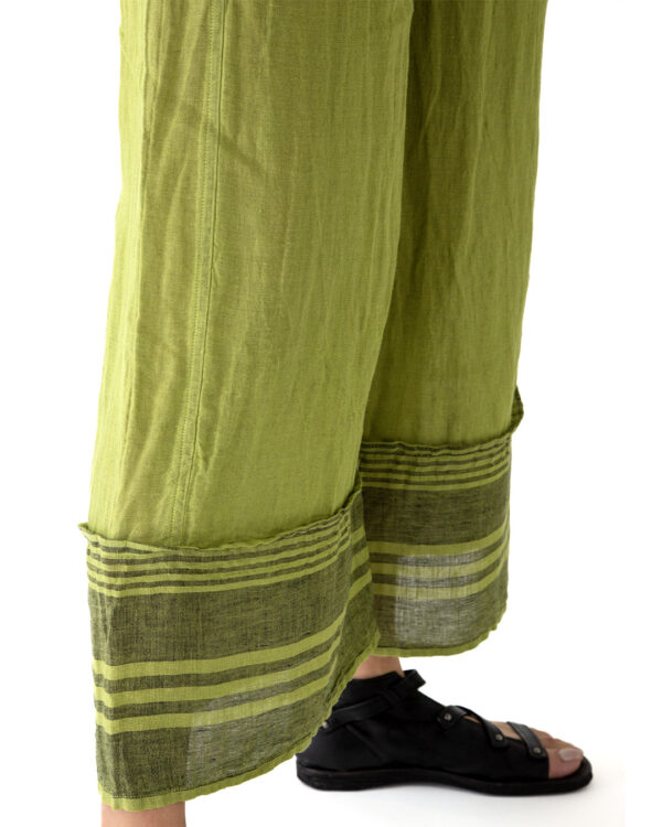 Pantalone Cassandra Lino Lime | DIEGO ZORODDU