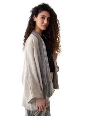 Giacca Kimono Lino Naturale | DIEGO ZORODDU