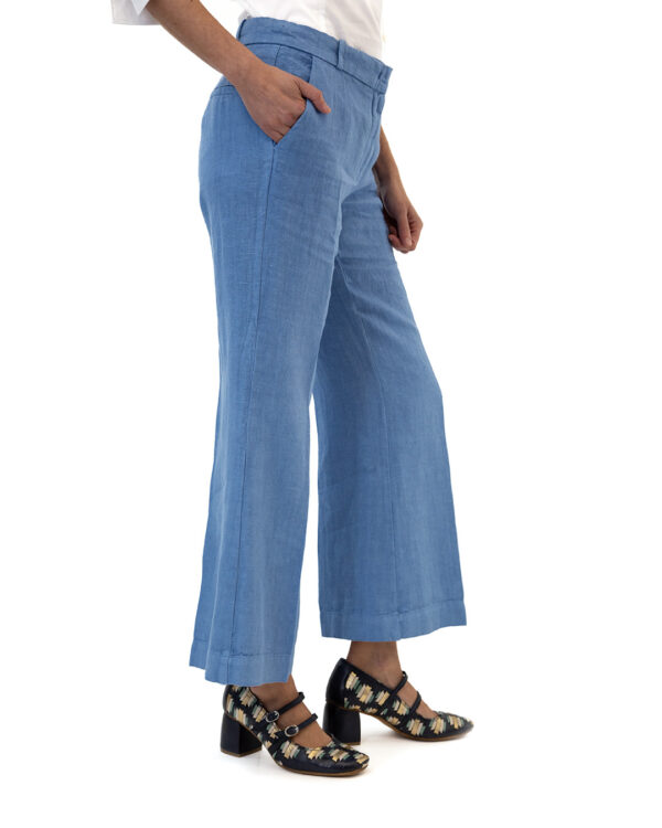 Pantalone Flora Azzurro | DIEGO ZORODDU