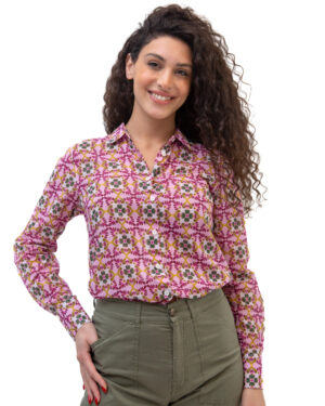Camicia Andrea Fiori Rosa | DIEGO ZORODDU