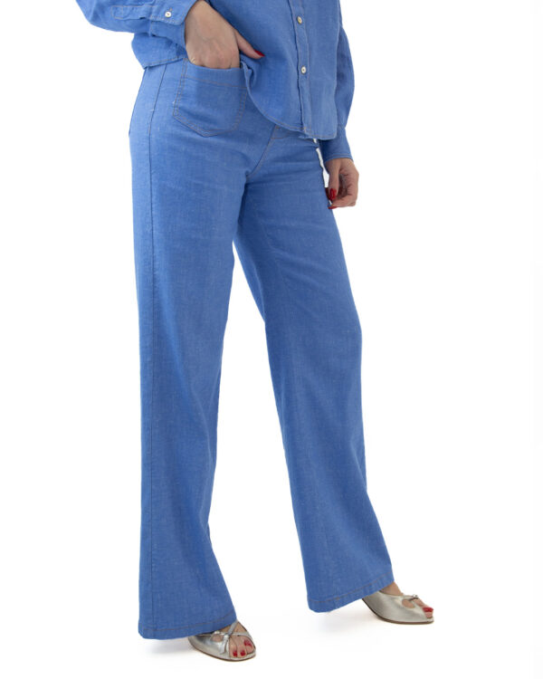 Pantalone Sole Denim Azzurro | DIEGO ZORODDU