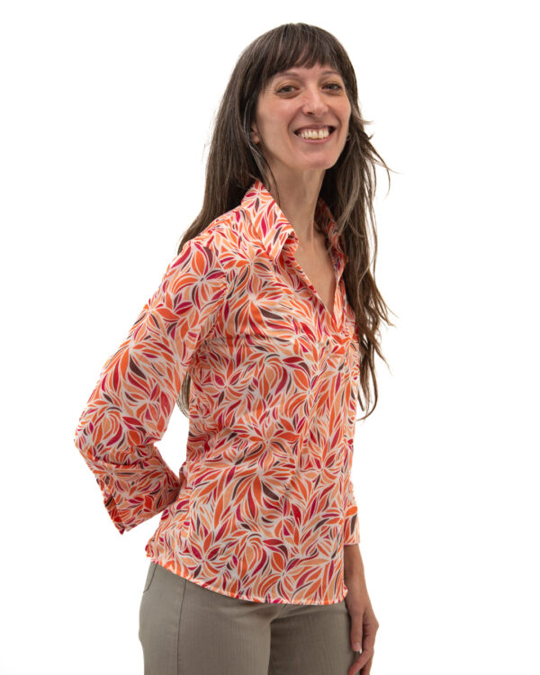 Camicia Peonia Arancio | DIEGO ZORODDU