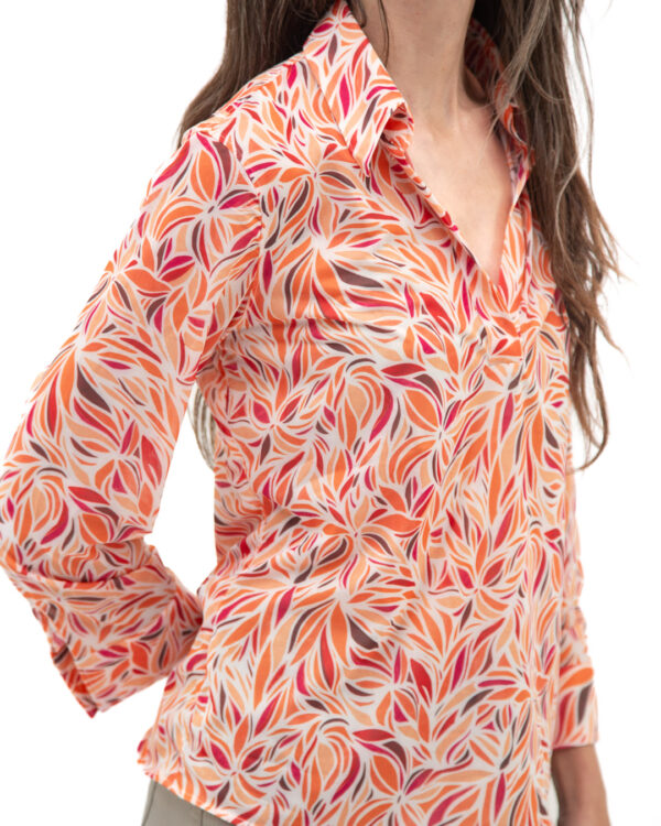Camicia Peonia Arancio | DIEGO ZORODDU