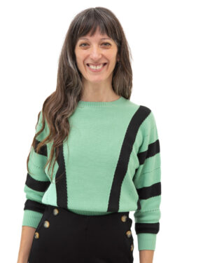 Maglia Daria Menta e Nero | DIEGO ZORODDU