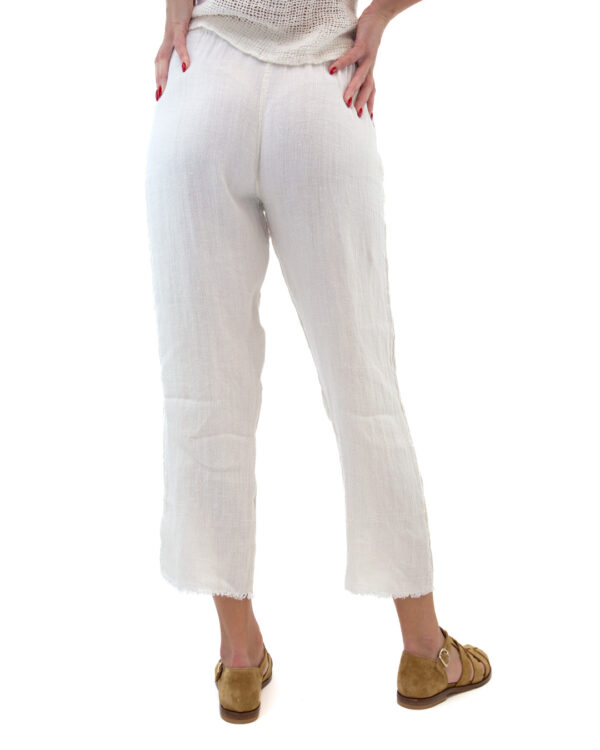 Pantalone Cora Lino Latte | DIEGO ZORODDU