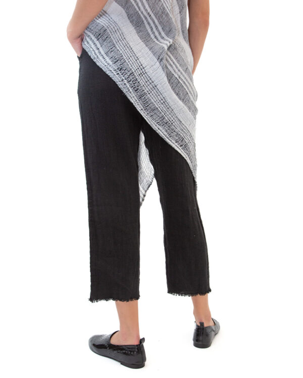 Pantalone Cora Lino Nero | DIEGO ZORODDU