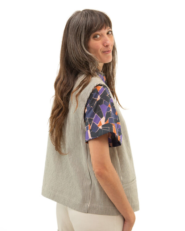 Gilet Roberta Righe | DIEGO ZORODDU