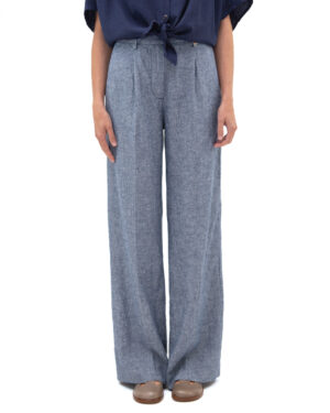 Pantalone Adele Indaco Melange | DIEGO ZORODDU