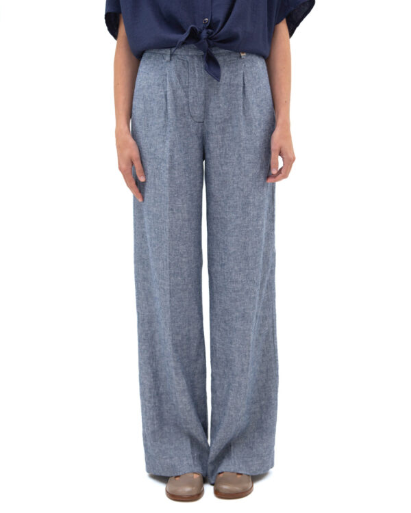 Pantalone Adele Indaco Melange | DIEGO ZORODDU