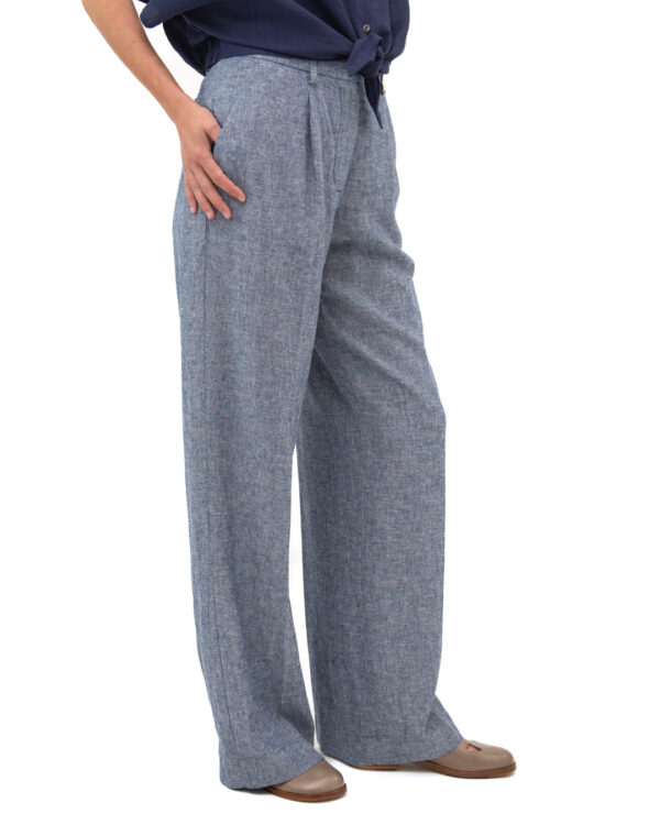 Pantalone Adele Indaco Melange | DIEGO ZORODDU