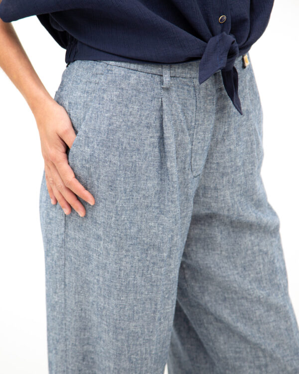 Pantalone Adele Indaco Melange | DIEGO ZORODDU