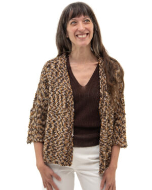 Cardigan Elisa Bronzo | DIEGO ZORODDU