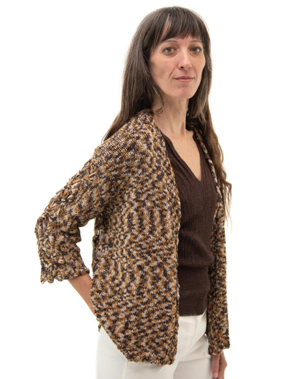 Cardigan Elisa Bronzo | DIEGO ZORODDU