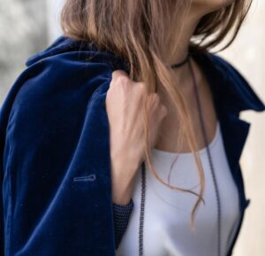 Collier Cravatte 137 bleu Pascale Lion | DIEGO ZORODDU