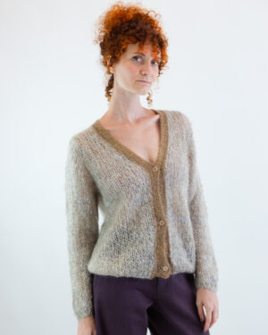 Cardigan in Maglia Avana | DIEGO ZORODDU