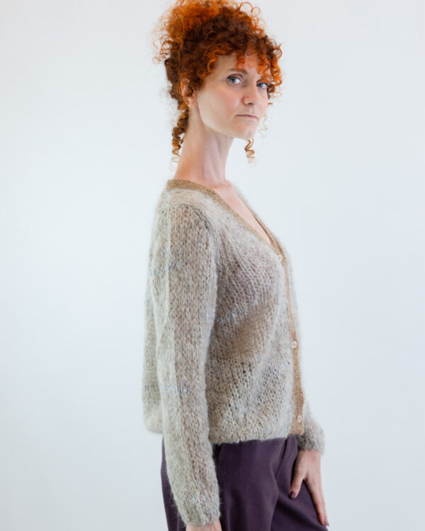 Cardigan in Maglia Avana | DIEGO ZORODDU