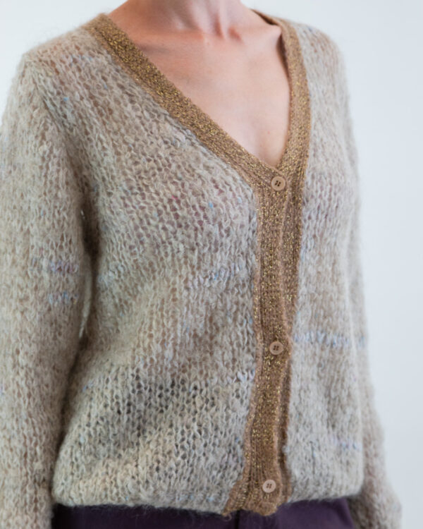 Cardigan in Maglia Avana | DIEGO ZORODDU