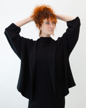 Cardigan Kimono Nero | DIEGO ZORODDU