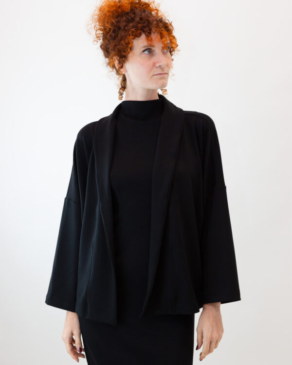 Cardigan Kimono Nero | DIEGO ZORODDU