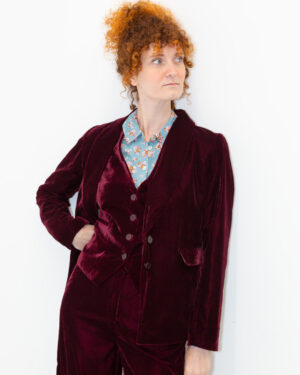 blazer gamine bordeaux