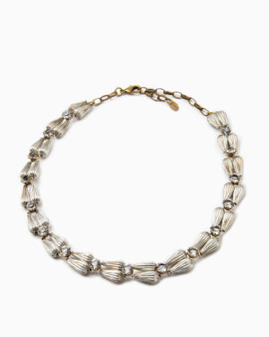 collier gocce argento e cristallo