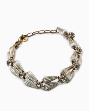 bracciale gocce argento e cristallo