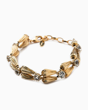 bracciale gocce oro e cristallo