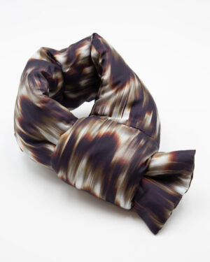 sciarpa imbottita marrone