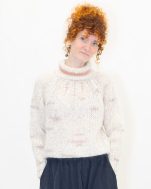 maglione sfumato bianco