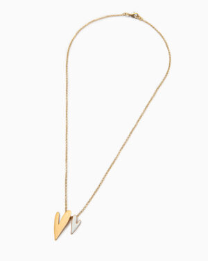 collana due cuori bianco