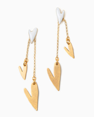 pendenti tre cuori bianchi