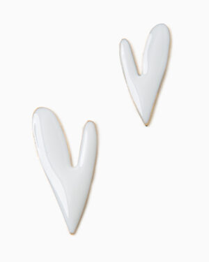 orecchini cuore bianco