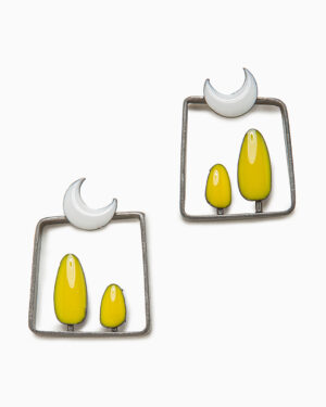 orecchini quadrati gialli