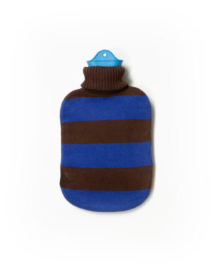 borsa acqua calda righe cobalto