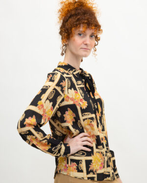 camicia alba fantasia