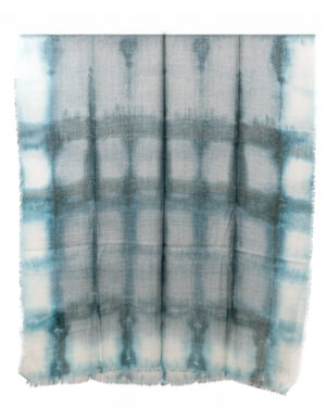 sciarpa dipinta verde acqua