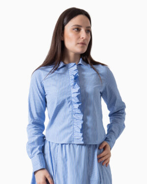 Camicia Plissé Righe | DIEGO ZORODDU