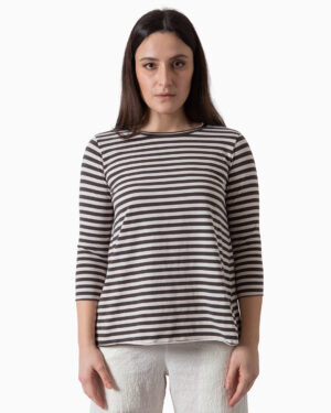 Maglia Jeppe Righe Quarzo | DIEGO ZORODDU