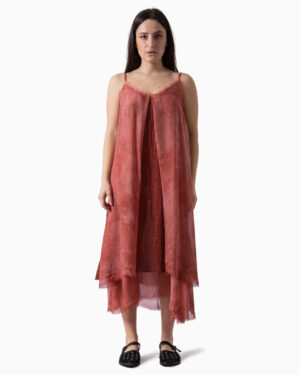 Abito Rete Ocra Rossa | DIEGO ZORODDU