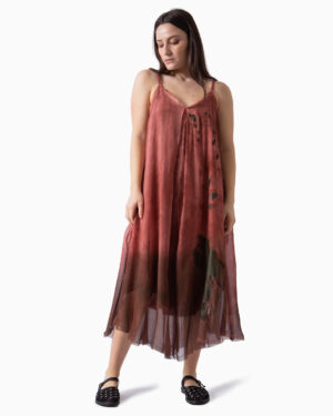 Abito Print Tabacco | DIEGO ZORODDU