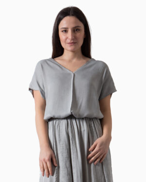 T-Shirt V Silver Pearl | DIEGO ZORODDU