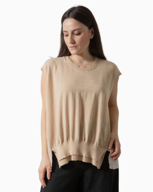 Top Crèpe Beige | DIEGO ZORODDU