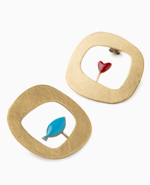 orecchini pesce e cuore