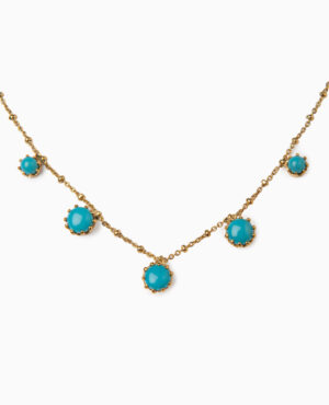 collana twill turchese