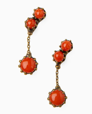orecchini broccato corallo