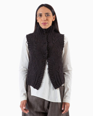 gilet treccia moro