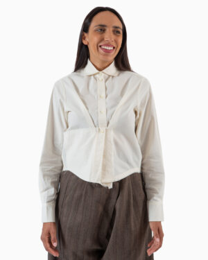 camicia popeline natural short
