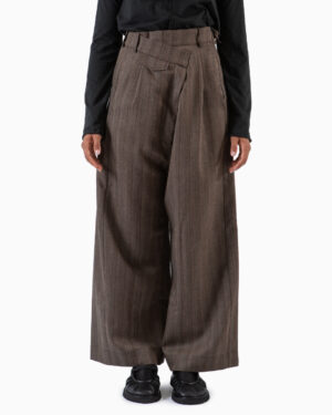 pantalone herringbone noce